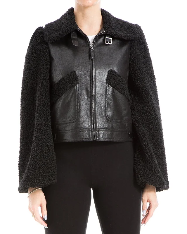 Plus Size Women's Sequin - Embellished Blazers in Silver for a Glamorous PartyMax Studio Leatherette Jacket Plus Size Women's Sequin - Embellished Blazers in Silver for a Glamorous PartyMax Studio Leatherette Jacket