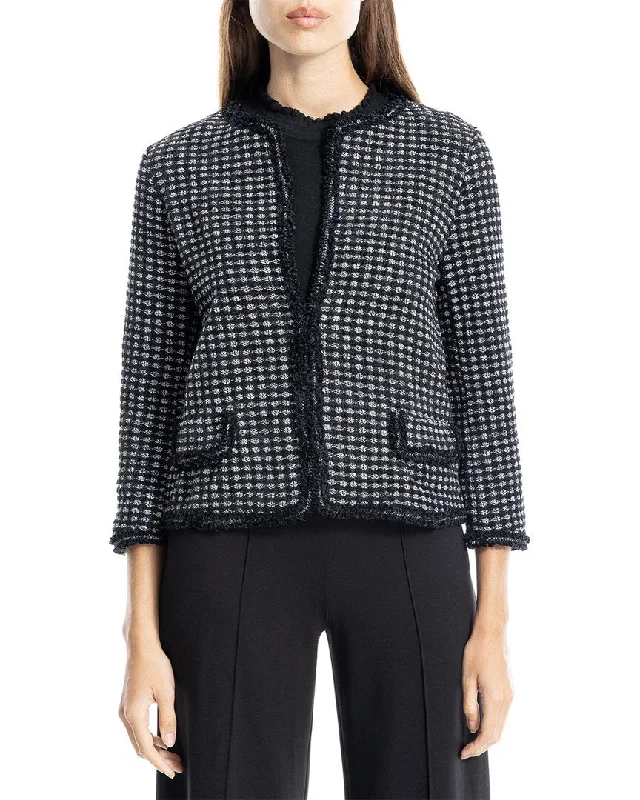 Single - Breasted Women's Corduroy Blazers in Mustard Yellow for an Autumn VibeMax Studio Tweed Short Jacket Single - Breasted Women's Corduroy Blazers in Mustard Yellow for an Autumn VibeMax Studio Tweed Short Jacket