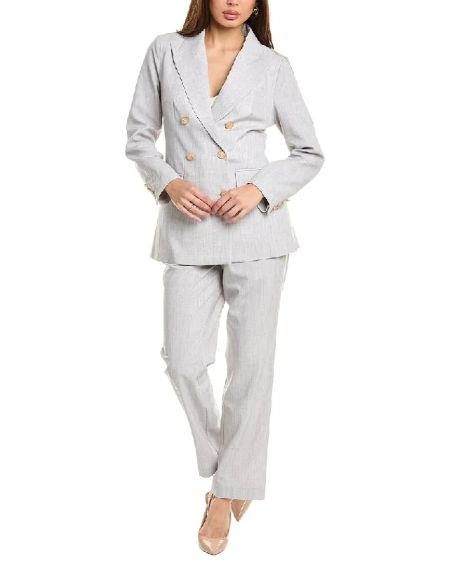 Women's Notched Lapel Blazers in Beige for a Timeless OutfitPascale La Mode 2pc Blazer & Pant Set Women's Notched Lapel Blazers in Beige for a Timeless OutfitPascale La Mode 2pc Blazer & Pant Set