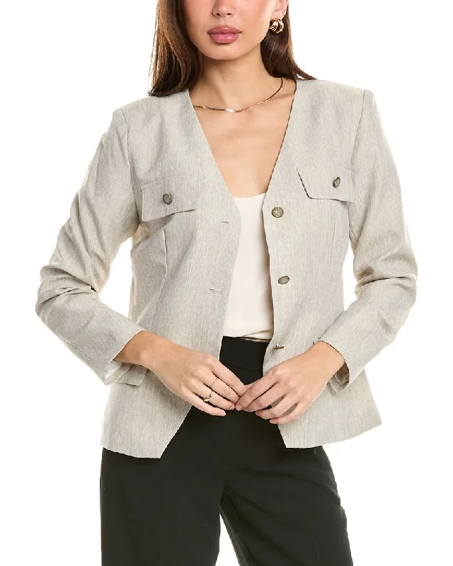 Plus Size Women's Cropped Velvet Blazers in Burgundy for a Night OutPascale La Mode Blazer