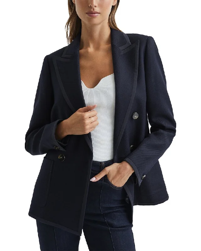 Plus Size Women's Embroidered Blazers in Floral Patterns for a Feminine TouchReiss Gia Double Breasted Twill Wool-Blend Blazer Plus Size Women's Embroidered Blazers in Floral Patterns for a Feminine TouchReiss Gia Double Breasted Twill Wool-Blend Blazer