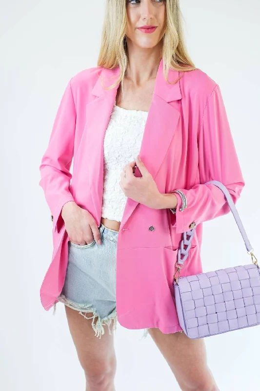 Single - Breasted Women's Corduroy Blazers in Mustard Yellow for an Autumn VibeRomantic Story Tunic Blazer In Candy Pink Single - Breasted Women's Corduroy Blazers in Mustard Yellow for an Autumn VibeRomantic Story Tunic Blazer In Candy Pink