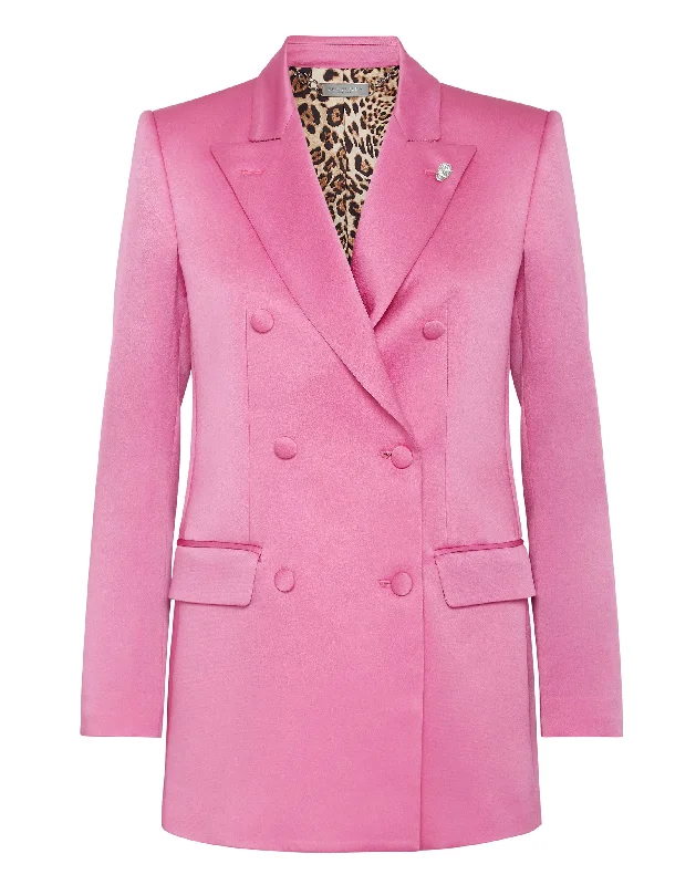 Plus Size Women's Embroidered Blazers in Floral Patterns for a Feminine TouchSatin Dandy Blazer Plus Size Women's Embroidered Blazers in Floral Patterns for a Feminine TouchSatin Dandy Blazer