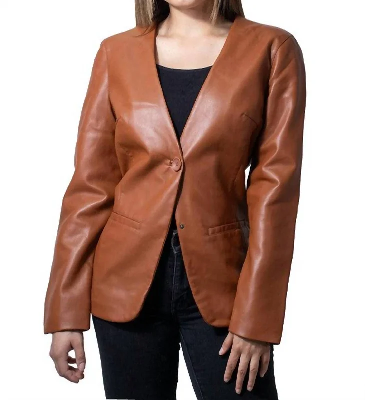 Plus Size Women's Ruffled Blazers in Pink for a Girly and Fashionable LookSingle-Button V-Neck Blazer In Brown Plus Size Women's Ruffled Blazers in Pink for a Girly and Fashionable LookSingle-Button V-Neck Blazer In Brown