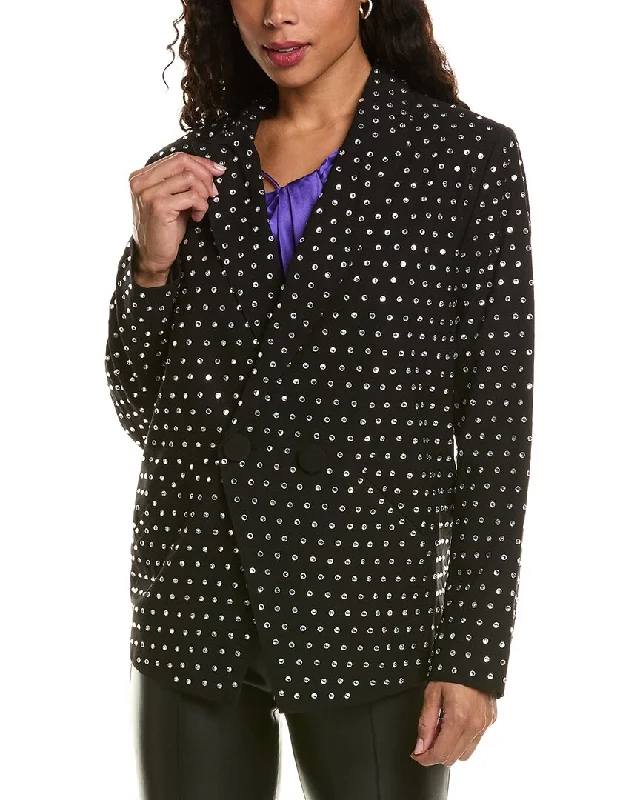 Plus Size Women's Faux Fur - Trimmed Blazers in Black for a Luxurious LookTHE SEI Crystal Blazer