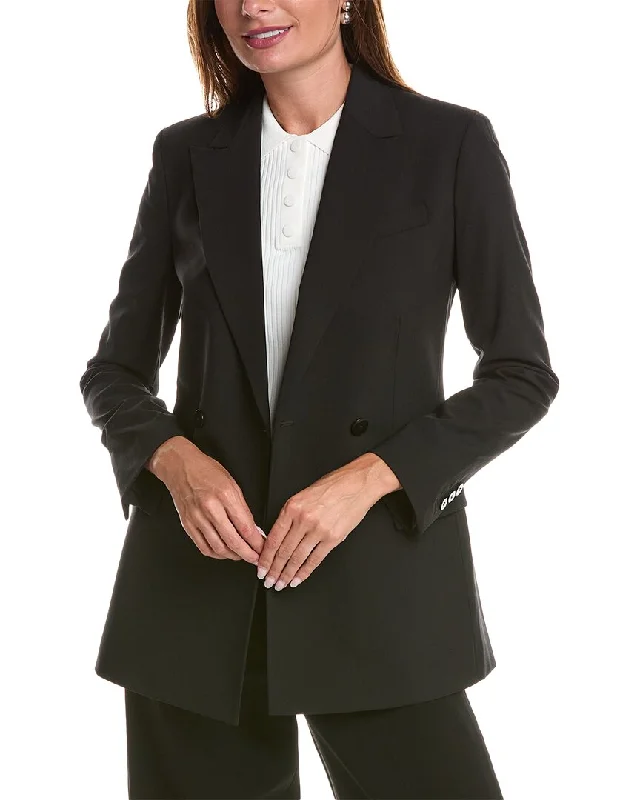 Women's Notched Lapel Blazers in Beige for a Timeless OutfitTheory Sevona Stretch Double-Breasted Wool-Blend Blazer Women's Notched Lapel Blazers in Beige for a Timeless OutfitTheory Sevona Stretch Double-Breasted Wool-Blend Blazer
