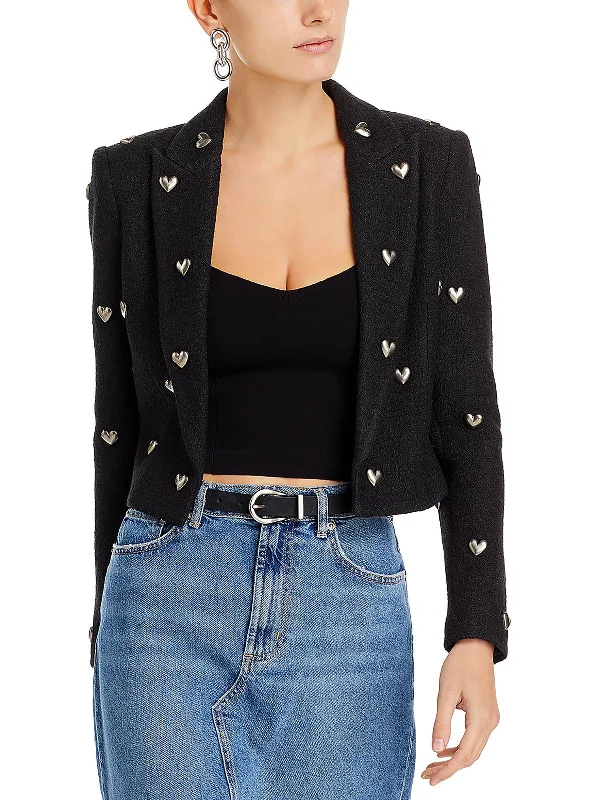 Women's Belted Blazers in Camel Color for a Sophisticated OutfitWomens Metallic Hearts Casual Open-Front Blazer Women's Belted Blazers in Camel Color for a Sophisticated OutfitWomens Metallic Hearts Casual Open-Front Blazer