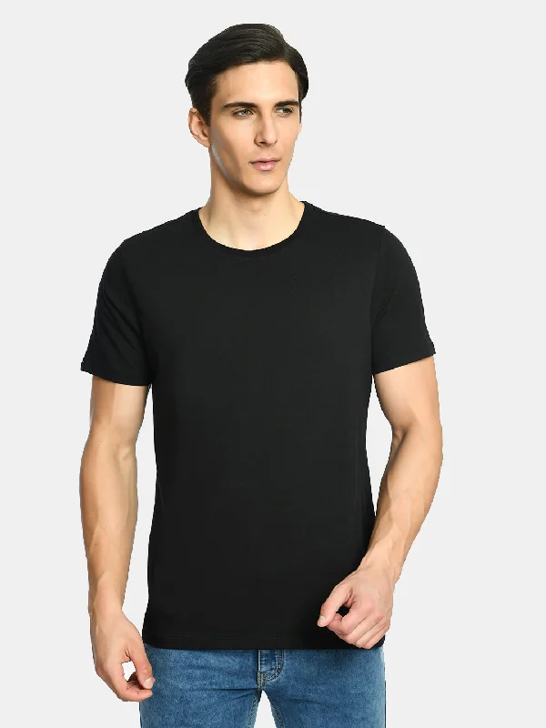 Men's Midnight Black Round Neck T-Shirt