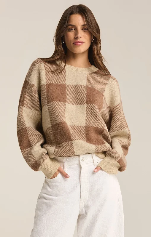 Turtleneck Women's Knit Sweaters in Soft Cashmere for WinterCheck You Later Plaid Sweater Turtleneck Women's Knit Sweaters in Soft Cashmere for WinterCheck You Later Plaid Sweater