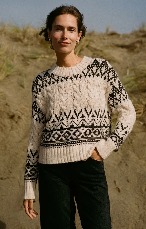 Plus Size Women's Knit Ponchos with Fringe Details for a Boho VibeGarland Fairisle Sweater Plus Size Women's Knit Ponchos with Fringe Details for a Boho VibeGarland Fairisle Sweater