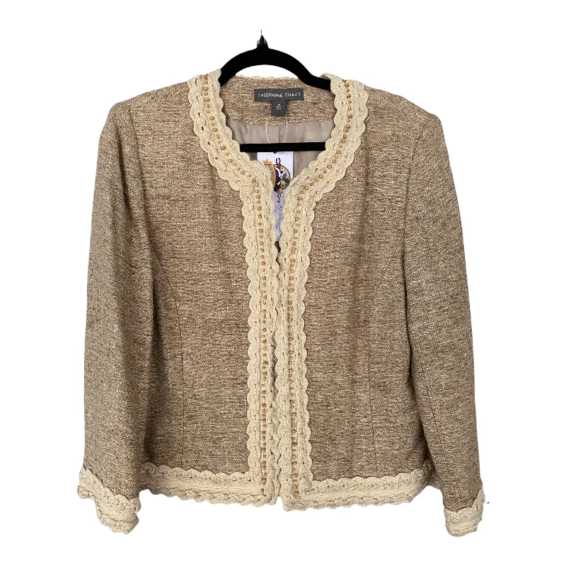 Women's denim jackets with distressed details for a casual and edgy lookJosephine Chaus Silk Mix Round Collar Jacket Oatmeal with Cream Detail UK 10 Women's denim jackets with distressed details for a casual and edgy lookJosephine Chaus Silk Mix Round Collar Jacket Oatmeal with Cream Detail UK 10