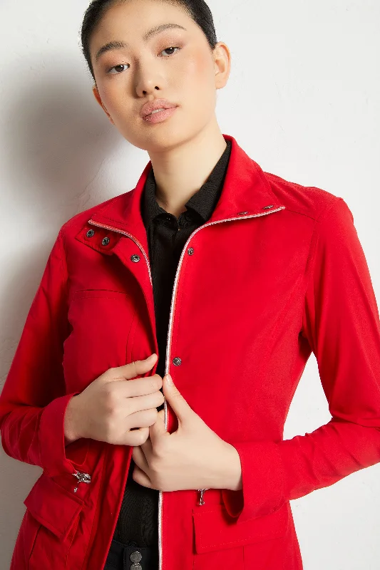 Women's shearling - lined suede jackets for ultimate warmth and luxuryKenya Safari Jacket Red Women's shearling - lined suede jackets for ultimate warmth and luxuryKenya Safari Jacket Red