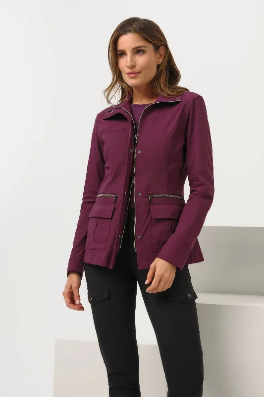 Women's quilted puffer jackets in a cropped silhouette for a modern twistKenya Safari Jacket Mulberry Women's quilted puffer jackets in a cropped silhouette for a modern twistKenya Safari Jacket Mulberry