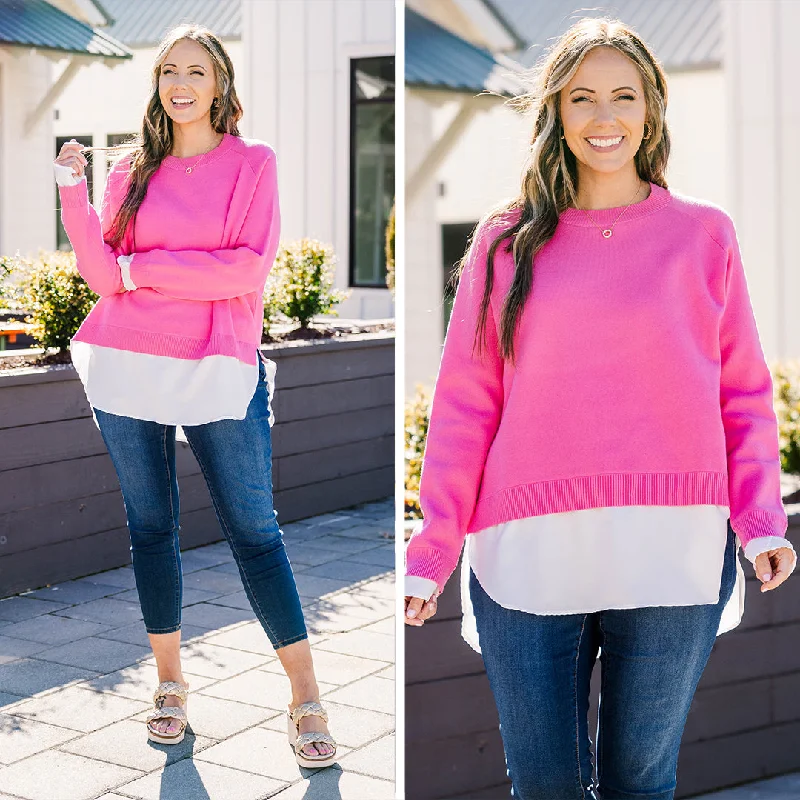 Long - Sleeve Women's Cable - Knit Tops in Earth Tones for FallMy Ideal Type Sweater, Pink Long - Sleeve Women's Cable - Knit Tops in Earth Tones for FallMy Ideal Type Sweater, Pink