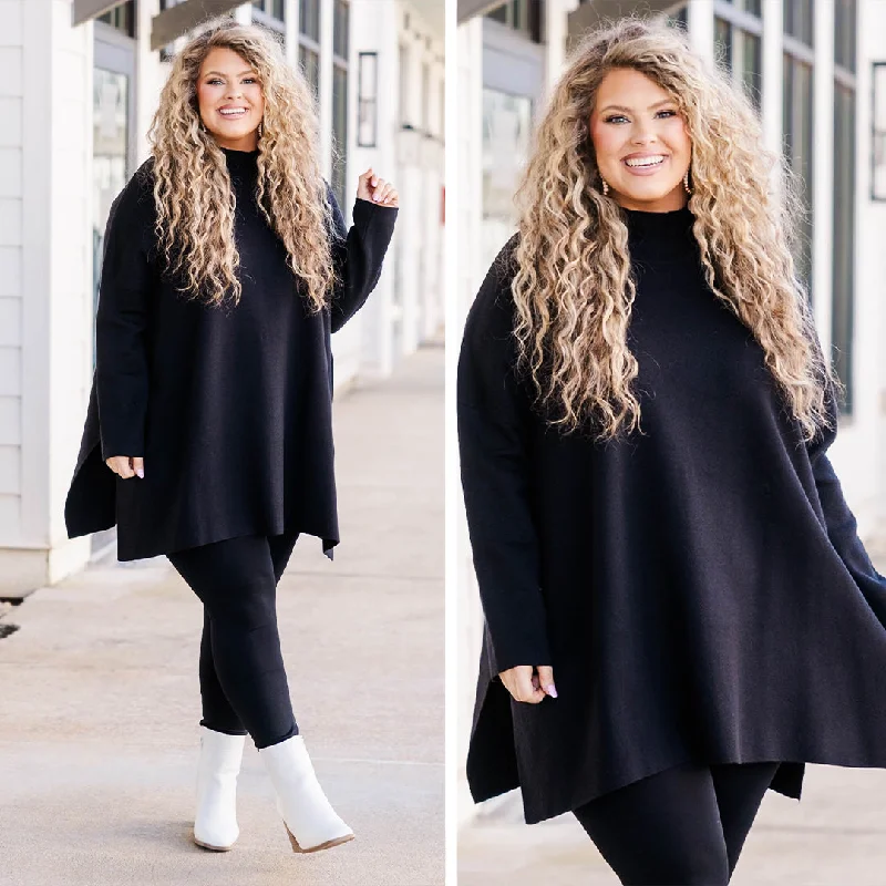 Plus Size Women's Knit Peplum Tops to Accentuate the WaistNotting Hill Sweater, Black Plus Size Women's Knit Peplum Tops to Accentuate the WaistNotting Hill Sweater, Black