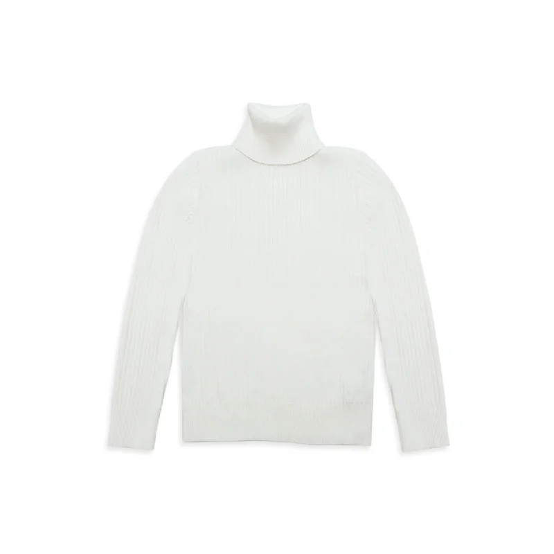 plus size women cardigan for comfortable layeringRibbed Turtleneck white