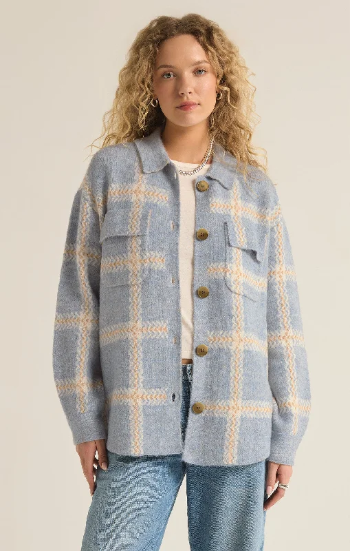 V - Neck Women's Knit Tops with Lace Trim for a Romantic TouchTyler Plaid Sweater Jacket V - Neck Women's Knit Tops with Lace Trim for a Romantic TouchTyler Plaid Sweater Jacket