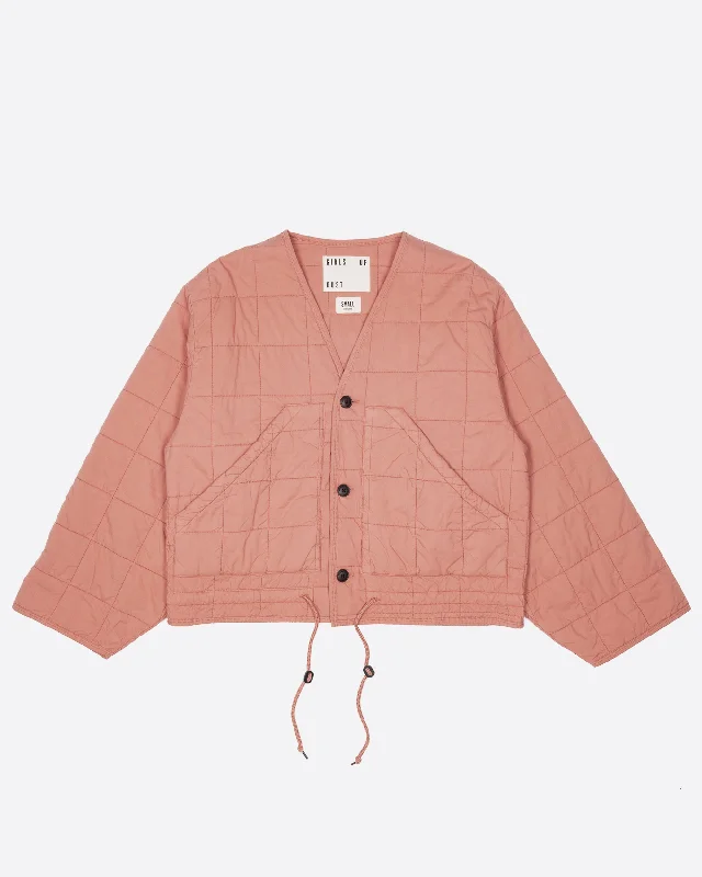 Women's quilted puffer jackets in a cropped silhouette for a modern twistG.o.D Reactor Jacket Cotton Quilt Old Rose Women's quilted puffer jackets in a cropped silhouette for a modern twistG.o.D Reactor Jacket Cotton Quilt Old Rose