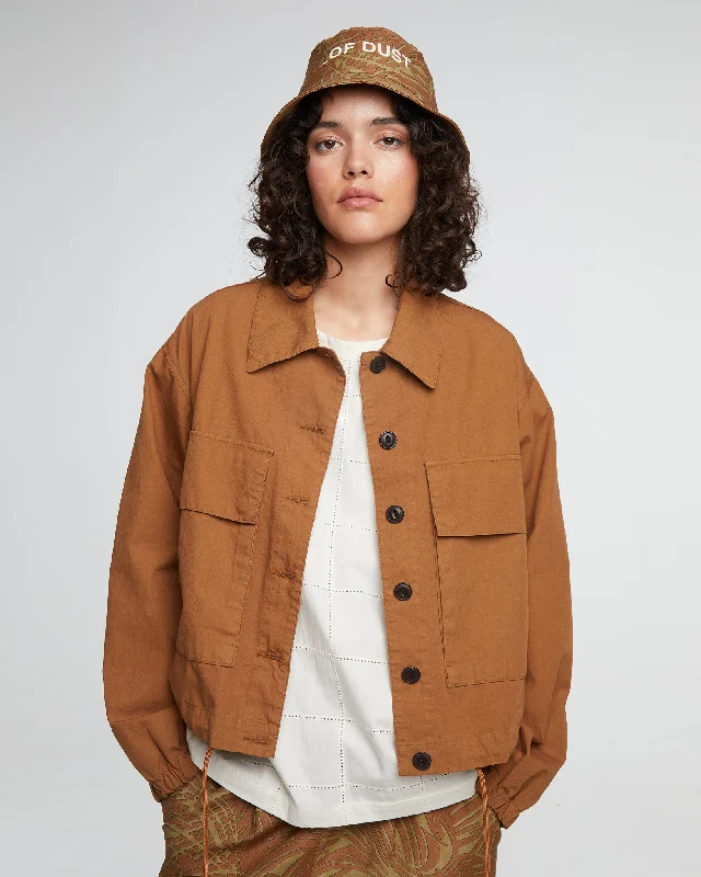 Women's cropped satin jackets in pastel shades for a glamorous evening outG.o.D Worker Shirt Ripstop Caramel Women's cropped satin jackets in pastel shades for a glamorous evening outG.o.D Worker Shirt Ripstop Caramel