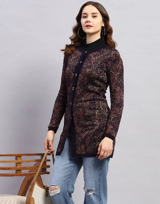 cable knit women cardigan with intricate patternsWomen Maroon Self Design Round Neck Full Sleeve Cardigan cable knit women cardigan with intricate patternsWomen Maroon Self Design Round Neck Full Sleeve Cardigan