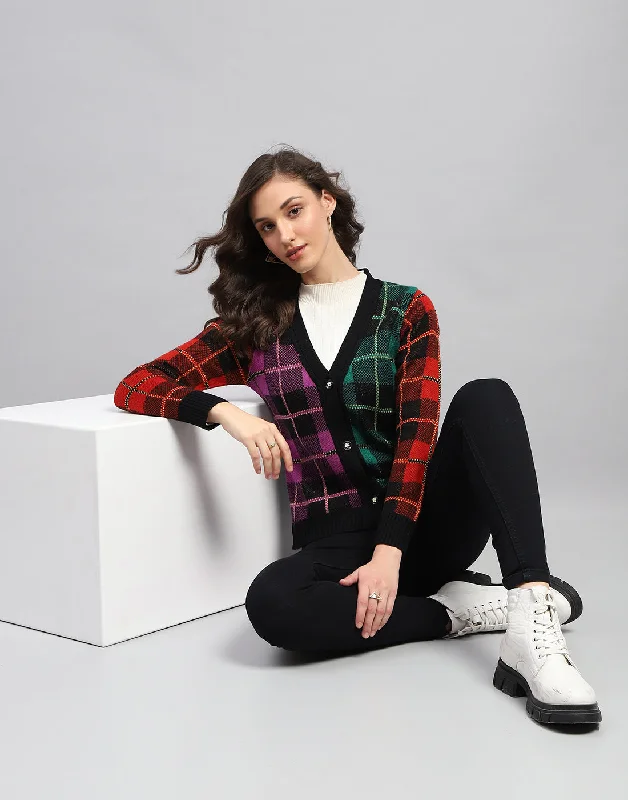 lightweight women cardigan for spring and fallWomen Multicolor Self Design V Neck Full Sleeve Cardigan lightweight women cardigan for spring and fallWomen Multicolor Self Design V Neck Full Sleeve Cardigan