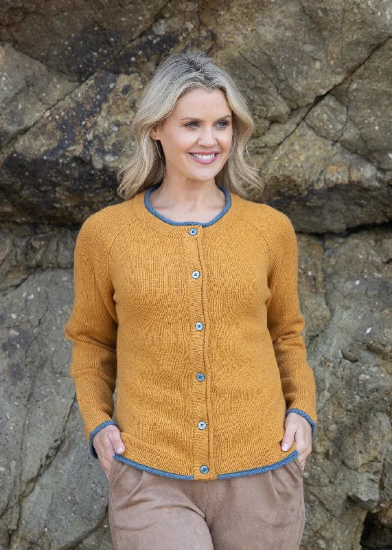 oversized women cardigan for a trendy and cozy lookIrelandsEye Women's Killiney Cardigan | Ochre oversized women cardigan for a trendy and cozy lookIrelandsEye Women's Killiney Cardigan | Ochre