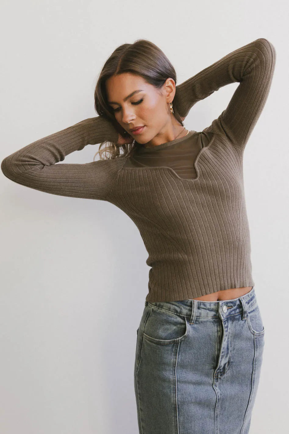Women's Ribbed Bodycon Sweater in Red for a Sexy and Figure - Hugging LookAlder Sweater in Olive Women's Ribbed Bodycon Sweater in Red for a Sexy and Figure - Hugging LookAlder Sweater in Olive