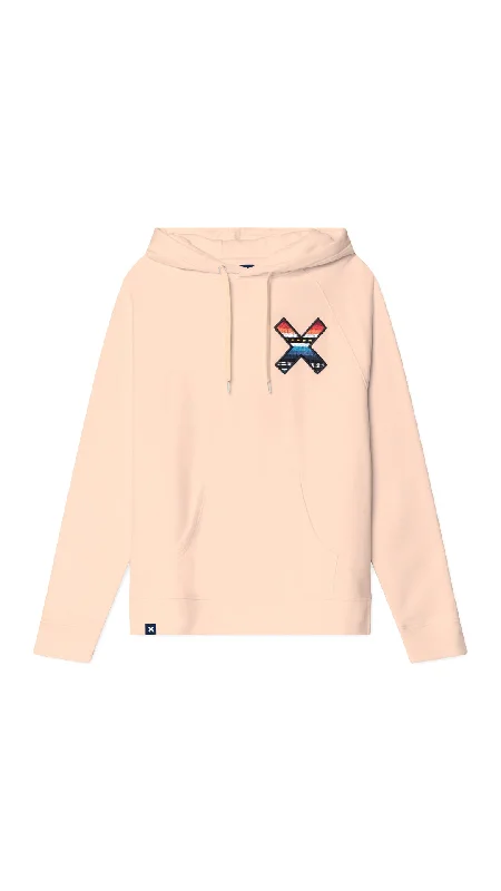 Women's graphic - printed sweatshirt featuring floral patterns for a feminine touchHOODIE CLASSIC APRICOT Women's graphic - printed sweatshirt featuring floral patterns for a feminine touchHOODIE CLASSIC APRICOT
