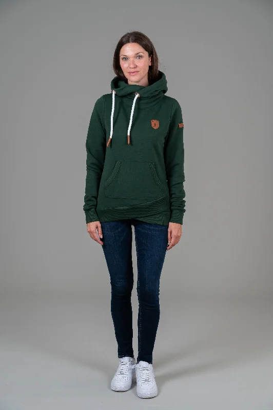 Women's color - block hoodie combining bold hues for a fashion - forward statementArtia Hoodie Deep Forest Women's color - block hoodie combining bold hues for a fashion - forward statementArtia Hoodie Deep Forest