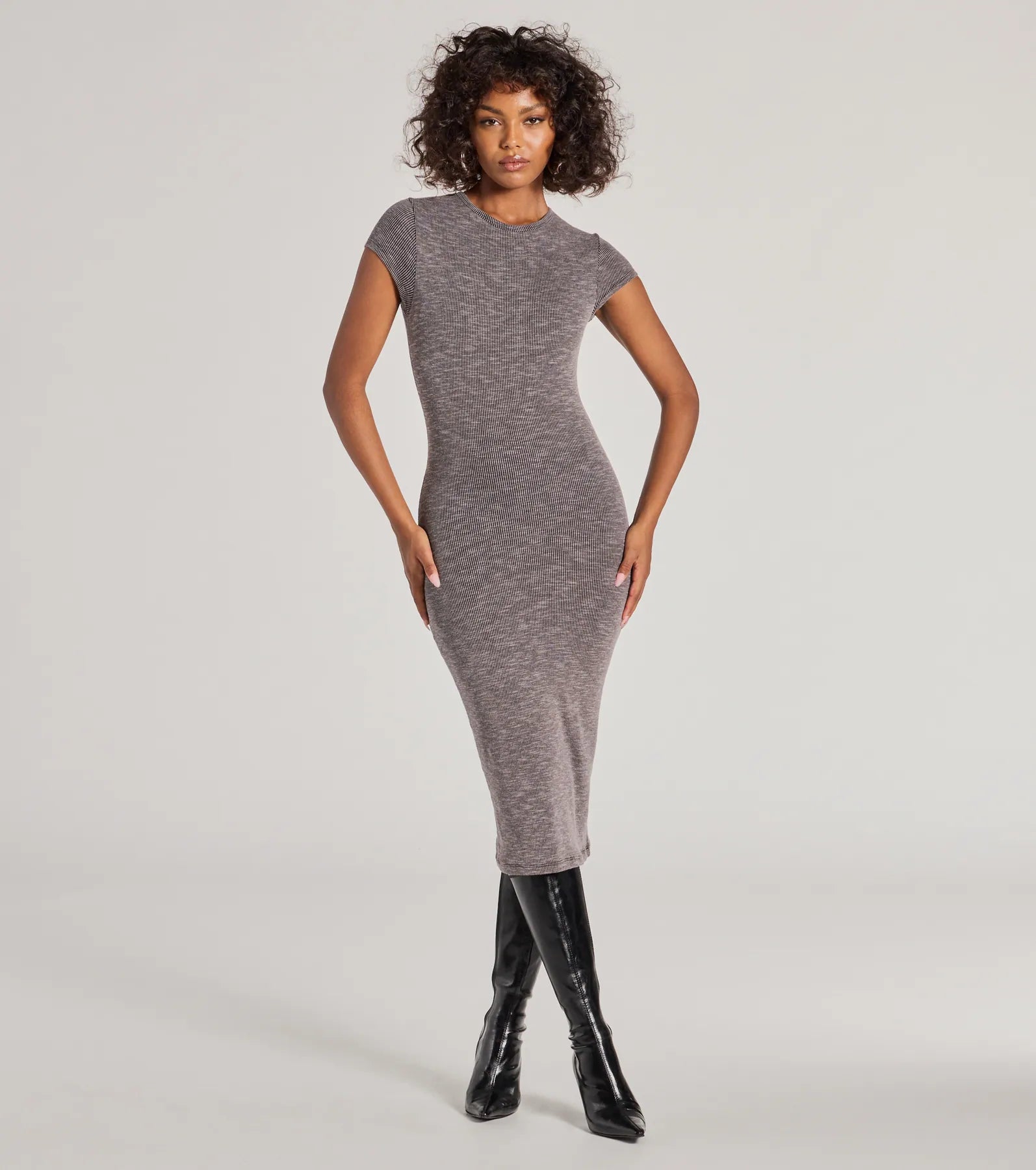 V - Neck Women's Ribbed Sweater Dresses with Belt for a Defined WaistBack To Basics Ribbed Knit Midi Dress V - Neck Women's Ribbed Sweater Dresses with Belt for a Defined WaistBack To Basics Ribbed Knit Midi Dress
