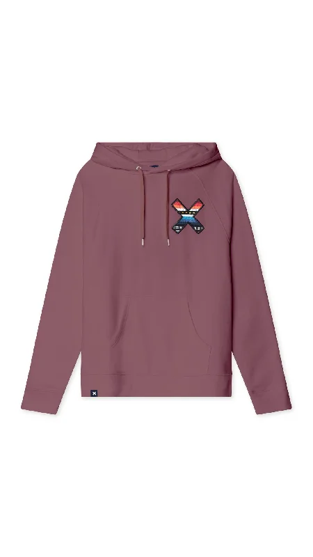 Women's long - sleeve cropped sweatshirt with ribbed cuffs for a snug fitHOODIE CLASSIC BERRY Women's long - sleeve cropped sweatshirt with ribbed cuffs for a snug fitHOODIE CLASSIC BERRY