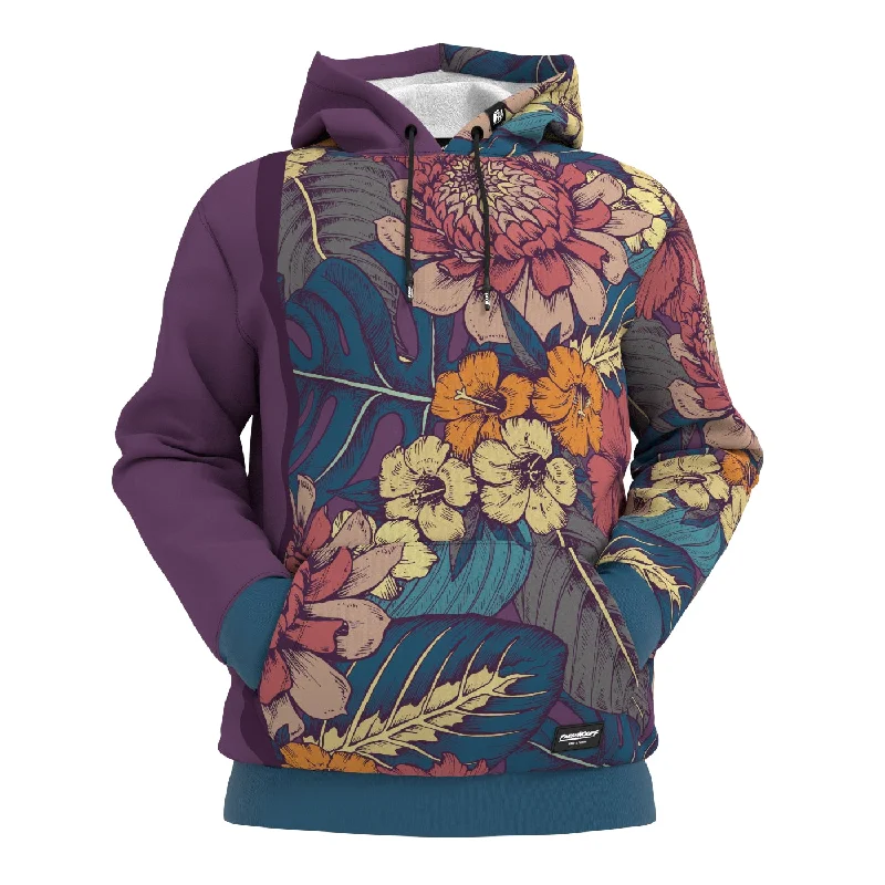 Women's tie - front hoodie in a lightweight fabric for summer layeringBotanical Hoodie Women's tie - front hoodie in a lightweight fabric for summer layeringBotanical Hoodie
