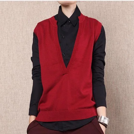 Button - Front Women's Linen Vests in Light Colors for SummerBurgundy cotton sweater knitted vest Button - Front Women's Linen Vests in Light Colors for SummerBurgundy cotton sweater knitted vest