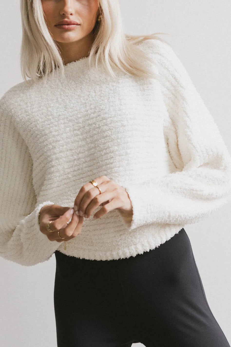 Plus Size Women's Open - Front Cardigan Sweater in Burgundy with Buttons for a Stylish LayerCalia Knit Sweater in Cream Plus Size Women's Open - Front Cardigan Sweater in Burgundy with Buttons for a Stylish LayerCalia Knit Sweater in Cream
