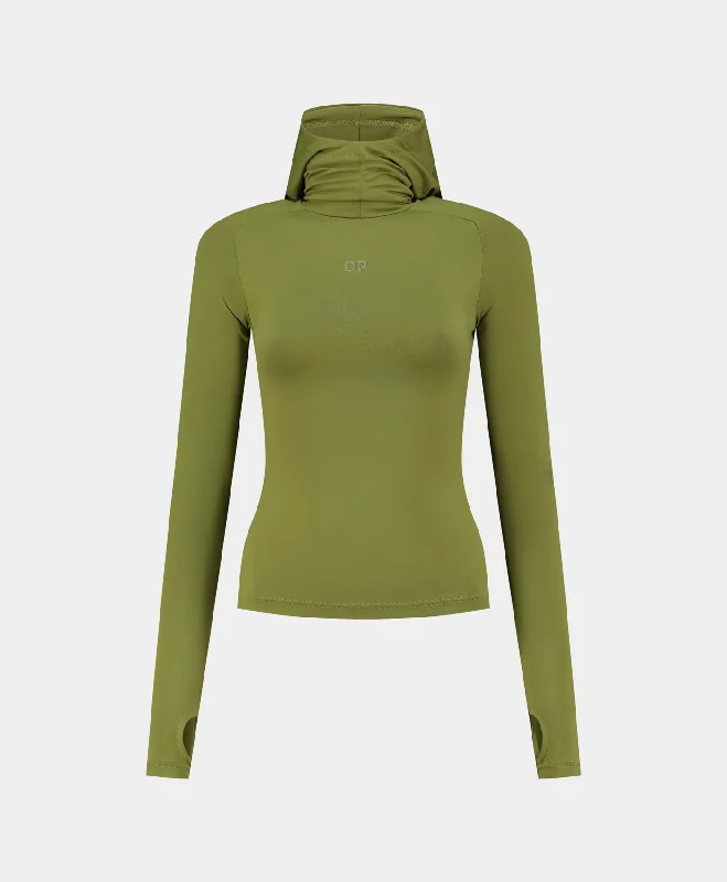 Plus Size Women's Embroidered Floral Patterned Sweater in White for a Spring - Inspired LookCardamom Green Unit Tight Hoodie Plus Size Women's Embroidered Floral Patterned Sweater in White for a Spring - Inspired LookCardamom Green Unit Tight Hoodie
