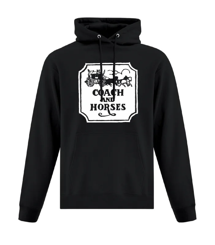 Women's oversized cropped hoodie with drawstrings for a trendy lookCoach & Horses Hooded Sweatshirt Women's oversized cropped hoodie with drawstrings for a trendy lookCoach & Horses Hooded Sweatshirt