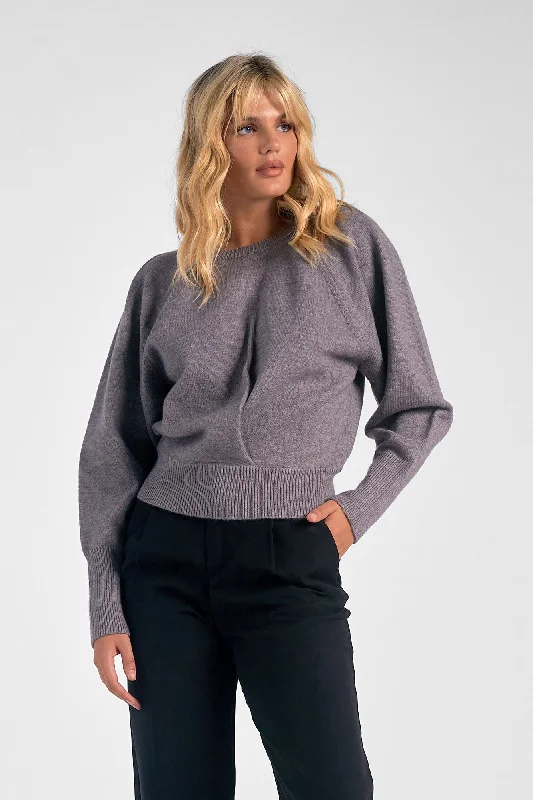 Plus Size Women's Zip - Up Fleece - Lined Sweater in Black for Extra Warmth in Cold WeatherCrew Neck Dolman Sleeve Sweater Plus Size Women's Zip - Up Fleece - Lined Sweater in Black for Extra Warmth in Cold WeatherCrew Neck Dolman Sleeve Sweater