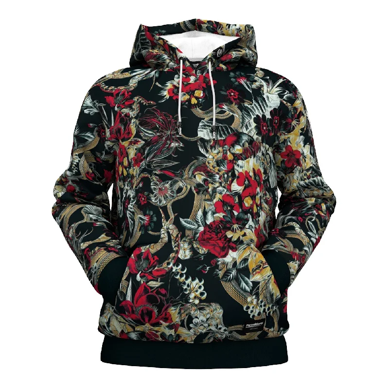 Women's cropped sweatshirt with a slogan graphic for a fun and expressive lookCrimson Bloom Hoodie Women's cropped sweatshirt with a slogan graphic for a fun and expressive lookCrimson Bloom Hoodie