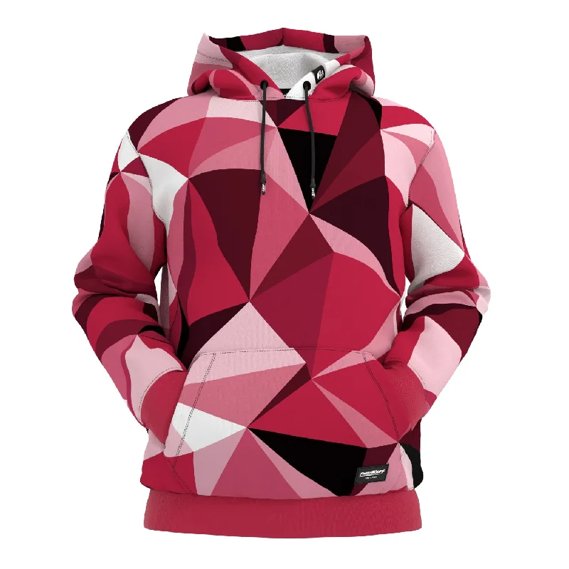 Women's quarter - zip sweatshirt made of organic cotton for eco - conscious fashionCubes Magenta Hoodie Women's quarter - zip sweatshirt made of organic cotton for eco - conscious fashionCubes Magenta Hoodie