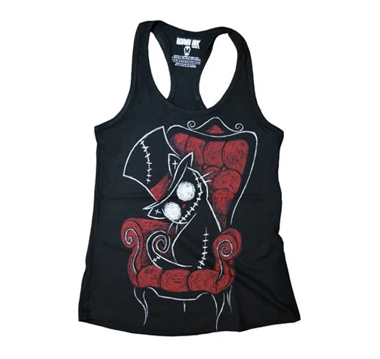 Women's Longline Tank Tops with Abstract PrintsCuriosity Kills Women Tanktop