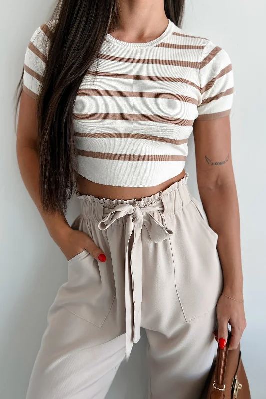 High - Neck Women's Crop Top in Burgundy with Lace Trim for an Elegant and Sophisticated VibeDaily Adoration Striped Crop Top (Off White/Tan) High - Neck Women's Crop Top in Burgundy with Lace Trim for an Elegant and Sophisticated VibeDaily Adoration Striped Crop Top (Off White/Tan)