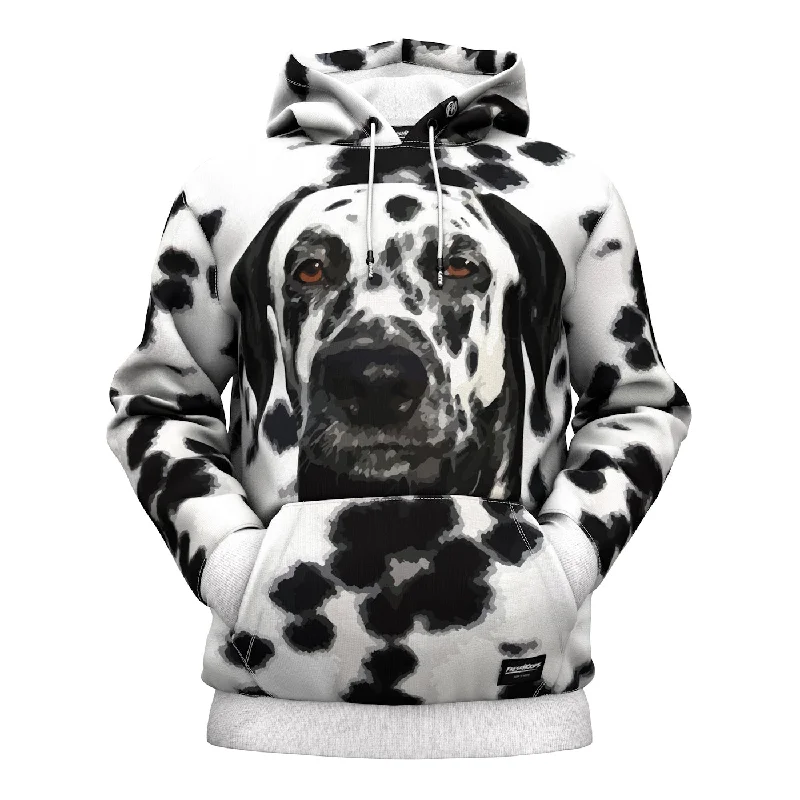 Women's tie - dye hoodie in bright colors for a retro and eye - catching styleDalmatian Hoodie