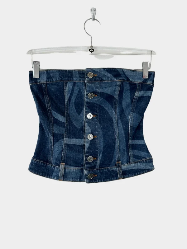 Women's Sleeveless Ribbed Tank Tops for a Trendy LookDenim Top