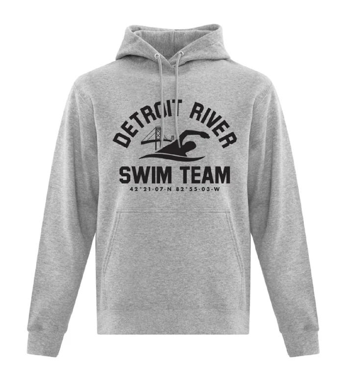 Women's sherpa - lined hoodie for extreme cold weather outdoor activitiesDetroit River Swim Team Hooded Sweatshirt Women's sherpa - lined hoodie for extreme cold weather outdoor activitiesDetroit River Swim Team Hooded Sweatshirt