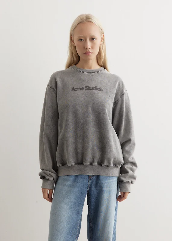 Women's hoodie with a kangaroo pocket and a pom - pom drawstring for added charmFranziska Blurred Sweater Women's hoodie with a kangaroo pocket and a pom - pom drawstring for added charmFranziska Blurred Sweater