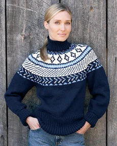 Embroidered Women's Pullovers with Floral PatternsFree Fair Isle Yoke Pullover Knit Pattern Embroidered Women's Pullovers with Floral PatternsFree Fair Isle Yoke Pullover Knit Pattern