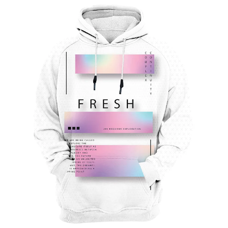 Women's zip - front sweatshirt with contrast stitching for a sporty aestheticFresh Explore Hoodie