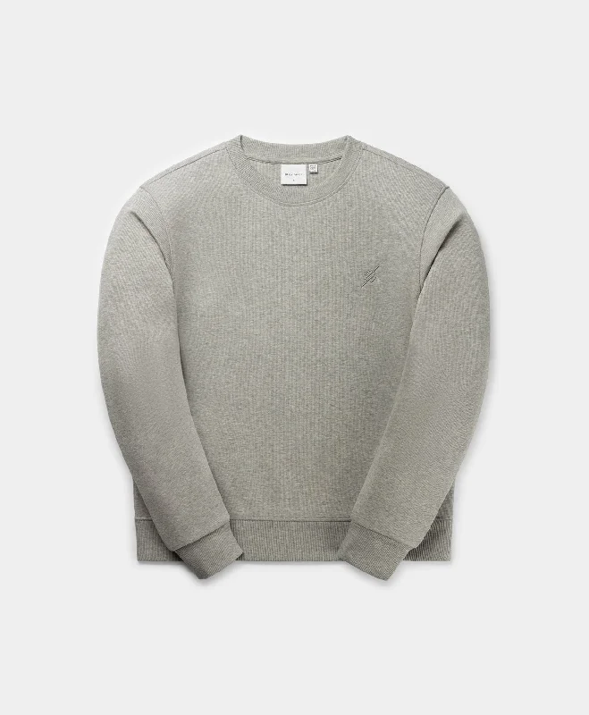 Plus Size Women's Mock - Neck Sweater in Teal with a Side Slit for a Modern TwistGrey Melange Mono Rib Sweater Plus Size Women's Mock - Neck Sweater in Teal with a Side Slit for a Modern TwistGrey Melange Mono Rib Sweater