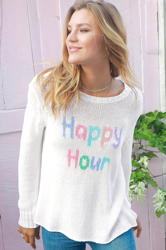 Plus Size Women's Fringe - Trimmed Sweater in Beige for a Boho - Inspired StyleHappy Hour Crew Plus Size Women's Fringe - Trimmed Sweater in Beige for a Boho - Inspired StyleHappy Hour Crew