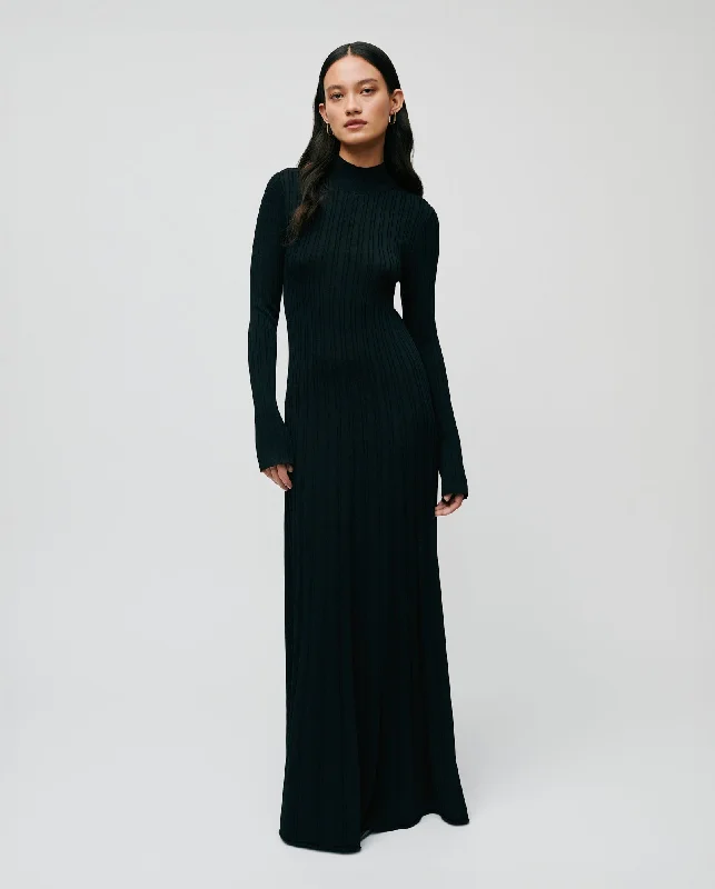 Plus Size Women's Turtleneck Sweater Dresses with Side SlitsKOURTNEY Dress